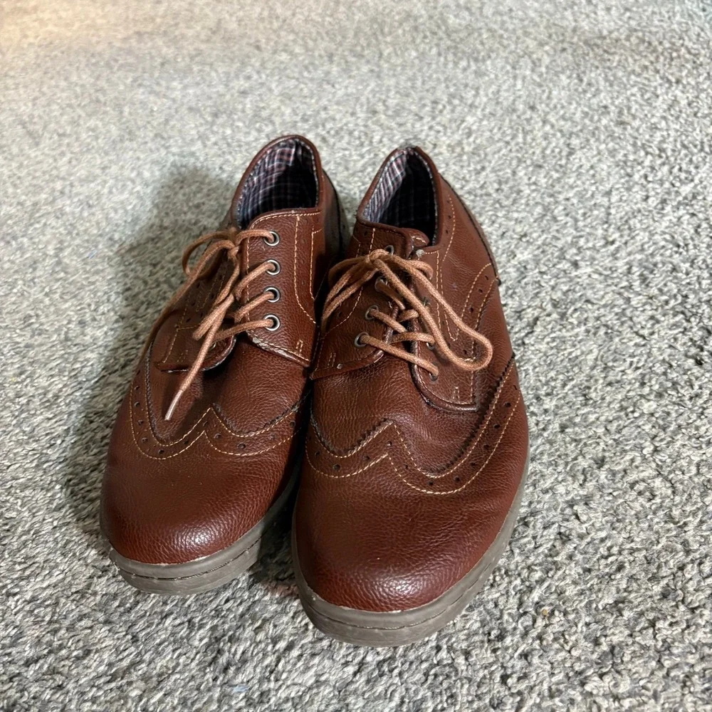 Ben Sherman Brown Wingtip Oxford Dress Shoes‎ Mens Size 9.5 Casual